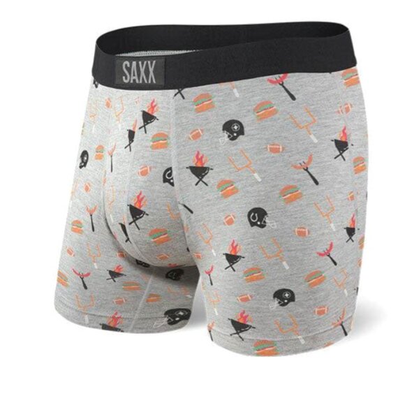 SAXX VIBE Boxer Briefs “Grey Tailgate" - Picture 1 of 3